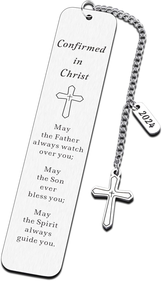 Confirmation Gifts for Teenage Girls Boys, Catholic Confirmation Gifts for Teens, First Communion Gifts, Christening Gifts, Baptism Christian Bookmarks Gifts, Religious Confirmation Bookmark Gifts