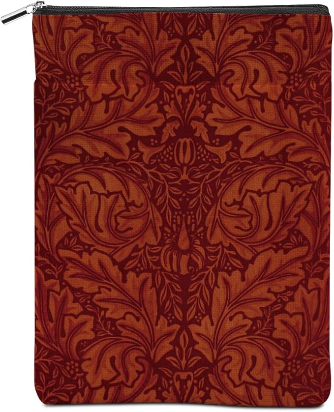 Vintage Flower Book Sleeve Book Lovers Gifts Autumn Style Waterproof Book Cover Book Accessories Book Covers for Paperbacks Book Pouch Book Protector with Front Pocket for Women Girls Readers Mom