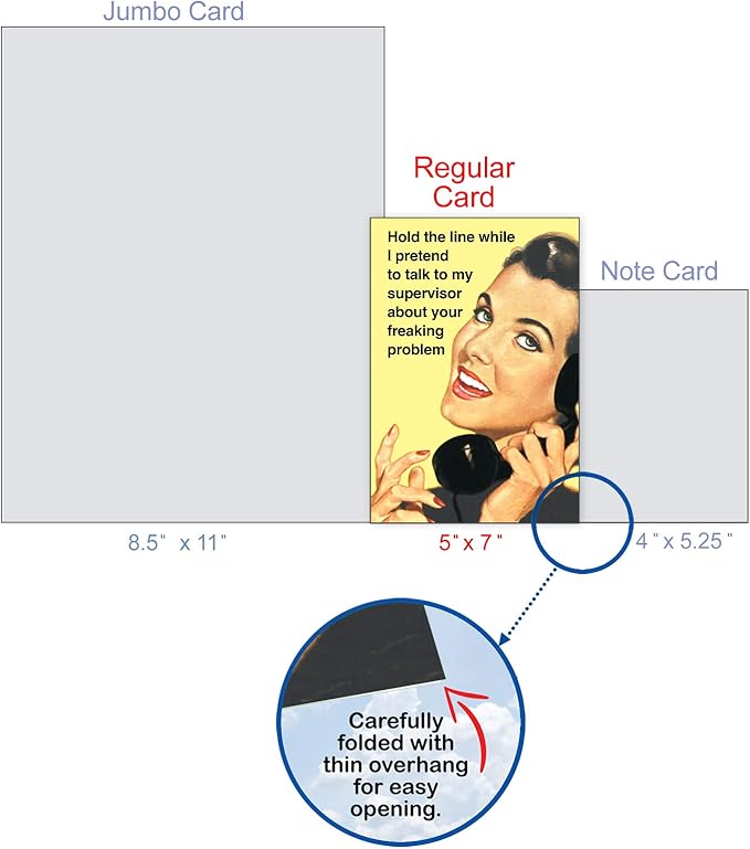 NobleWorks - Funny Work Anniversary Card with Envelope - Adult Greeting Card for Business Coworker, Woman Employees - Your Freaking Problem C4144ANG-WA