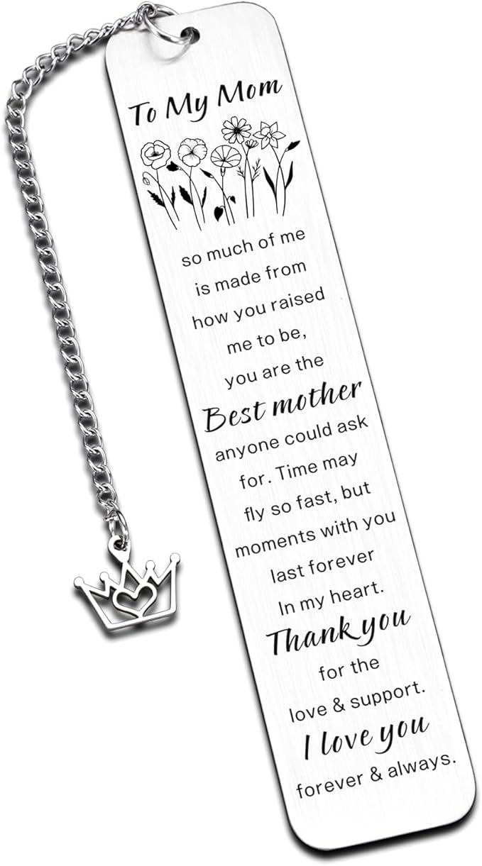 Mother of The Bride Gifts, Mother’s Day Gifts, Best Mom Ever Bookmark for Mom Mother Mommy Grandma from Teens Valentine’s Day Christmas Gift Book Lovers Gift