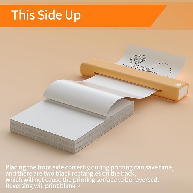 Thermal Printer Paper 8.5” x 11”, Thermal Papers, Continuous Thermal Printer Paper, Multipurpose Thermal Paper for JADENS/Itari/M08F/A40Portable Thermal Printers,100 Sheet.