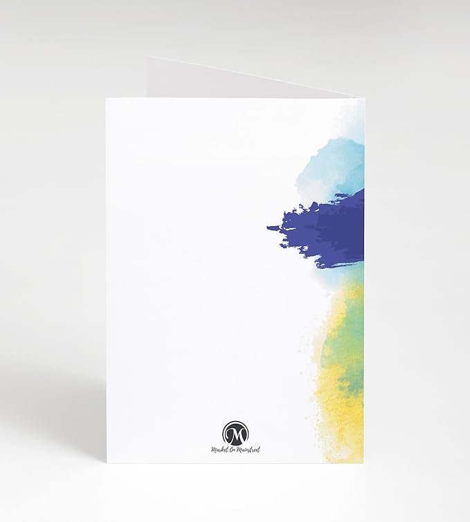 M Market On Mainstreet Christian Ordination Card w/Envelope, 5x7 inches, Made in the USA (Watercolor Ordination Anniversary, Single Card)