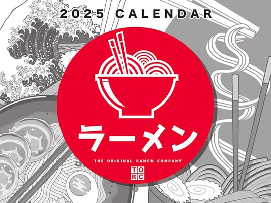 Original Ramen Company Noodle Bowl Calendar 2025 Monthly Wall