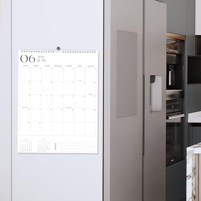 Wall Calendar 2025-2026 Covers January 2025 to June 2026, 14.5’’X11.1’’ Large 18 Months Spiral Vertical At A Glace Hanging Calendar for Home/Office with Big Writing Room Premium Paper