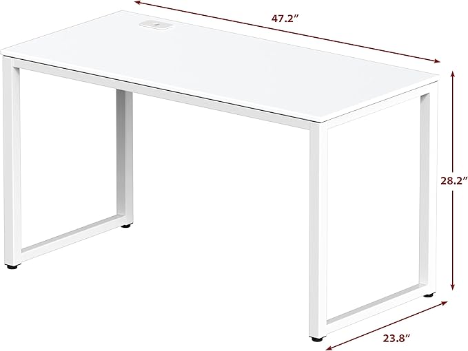 SHW 48-Inch Commercial-Grade Office Computer Desk, White