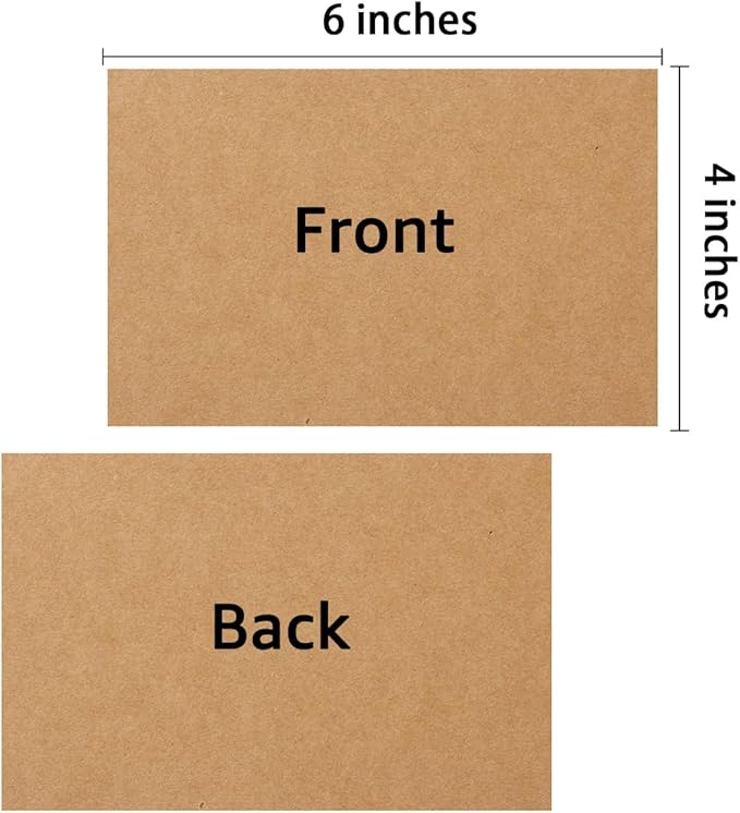 50 Sheets Blank Cardstock Paper 250 GSM Thick Heavy Cards Stock for DIY Art Projects, Card Making, Postcards, Greeting Cards, Birthday Party, Wedding Invitation (Brown, 4x6 inches)