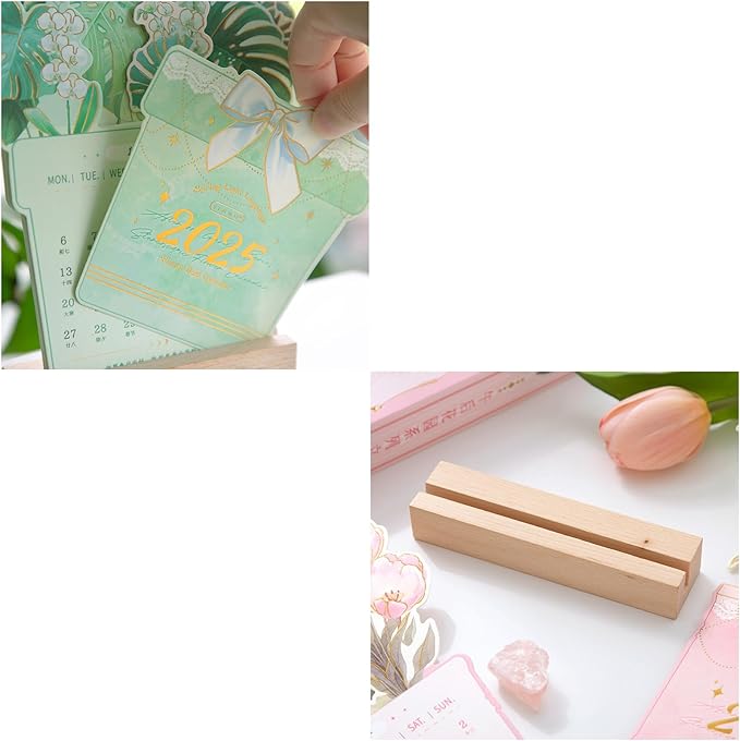 2025 Creative Desk Calendar Unique Flower Basket Shape Standing Monthly Calendar 8.5" x 6" - Sunflower