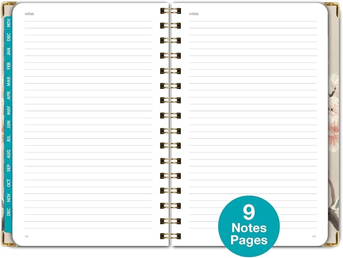 HARDCOVER 2025 Planner, 5.5"x8": 14 Months (November 2024 - December 2025), Daily Weekly Monthly Planner, Yearly Agenda, Bookmark, Pocket Folder and Sticky Note Set (Orchid)