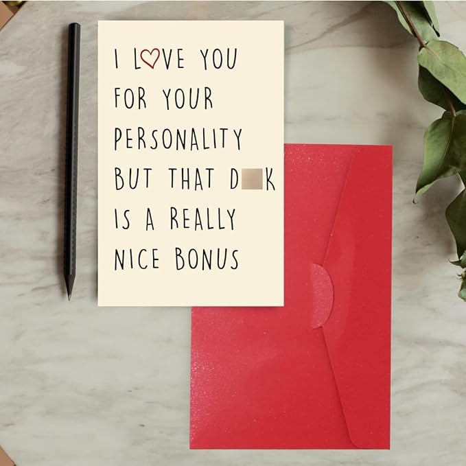 Cheerin Funny Anniversary Card with Envelope - Anniversary Card - Romantic Birthday Cards - Funny Gift for Husband or Boyfriend from Wife or Girlfriend