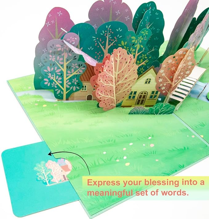 Forest Greeting Pop Up Card, 3D Spring Cards for Birthday, Happy Retirement, Mother’s Day, Summer, Holiday, Mountain, Outdoor, All Occasions