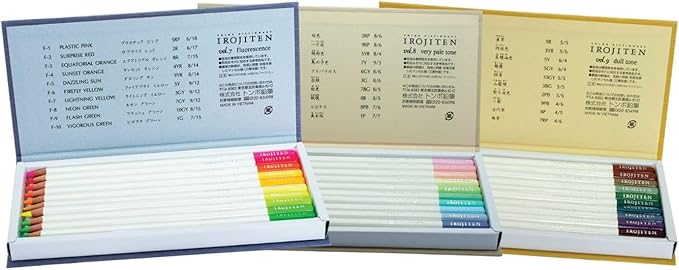 Tombow 51527 Irojiten Colored Pencil Dictionary Set, Seascape, Set of 30. Beautifully Crafted Wax-Based Colored Pencils with Enamel Finish