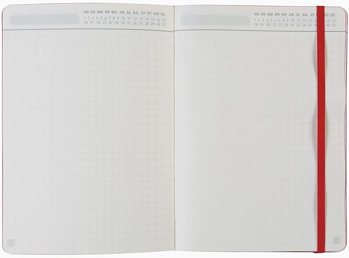 C.R. Gibson Black Leatherette Dot Grid Notebook Journal, 6'' W x 8.5'' L, 240 Pages, Bulleting Log (MJ127-20191A)