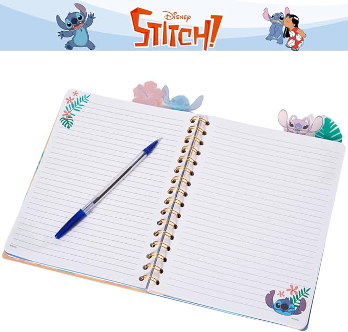 Innovative Designs Stitch Tab Journal Notebook, Spiral Bound, 96 Lined Pages, 8 x 7 inches, Yellow