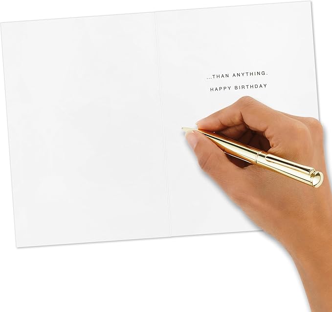 Hallmark Signature Romantic Birthday Card (Love You More Letterboard)