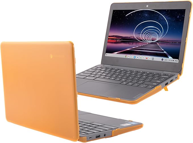 mCover Hard Case ONLY Compatible for 2024~2025 11.6" Lenovo 100E Chromebook Gen 4 (with Intel CPU and Model# 83G*) Laptop Computer (NOT Fitting Any Other Lenovo Models) - Orange