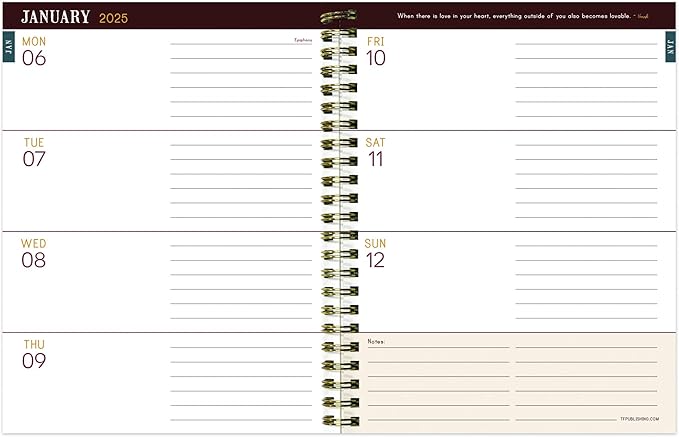 TF PUBLISHING 2025 Victorian Blooms Medium Weekly Monthly Planner Case of 32 - Goals & Task Trackers - Planner Monthly and Weekly with Organizer Stickers - 12 Month Calendar Planner - 6.5" x 8"