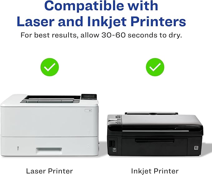 Avery Return Address Labels with Sure Feed and Easy Peel Technology, Glossy White Labels, 2/3" x 1-3/4", Permanent Adhesive, Laser/Inkjet, 600 Glossy Labels (6523)