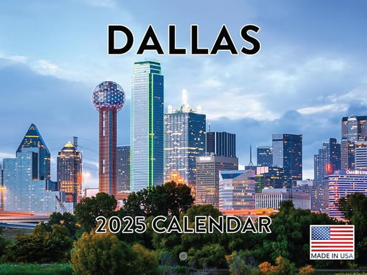 Dallas Texas TX Calendar 2025 Monthly Wall