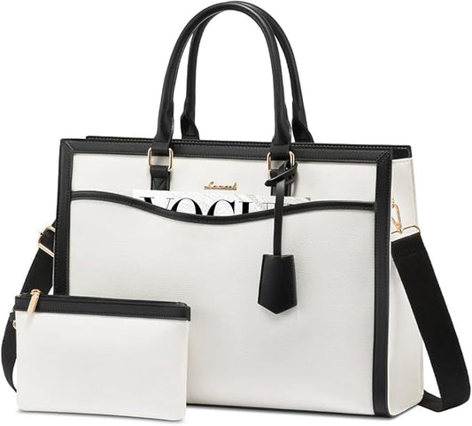 LOVEVOOK Laptop Tote Bag for Women, Office Work Bag Briefcase fit for 15.6 inch Laptop, Large Capacity Teacher Bag Handbag