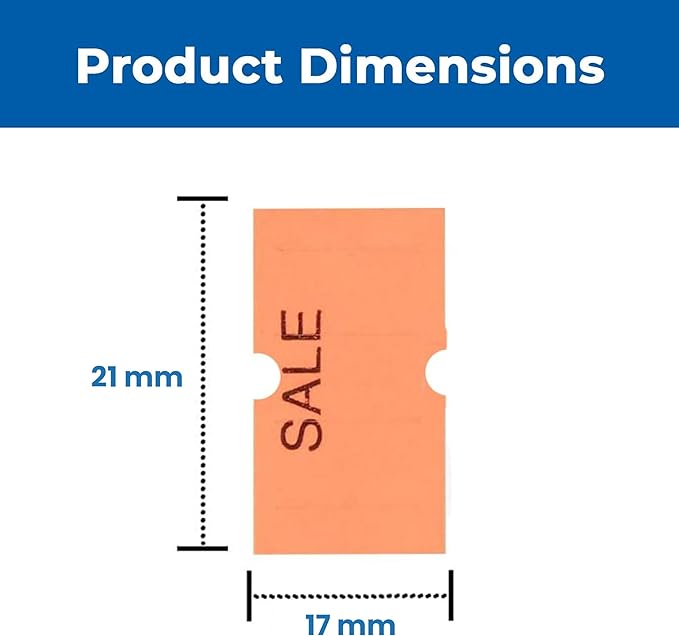 Sale Fluorescent Red Perco Labels for Perco 2 Line Labeler Gun - 10 Sleeve, 60,000 "Sale Labels for Perco 2 Line Date Guns