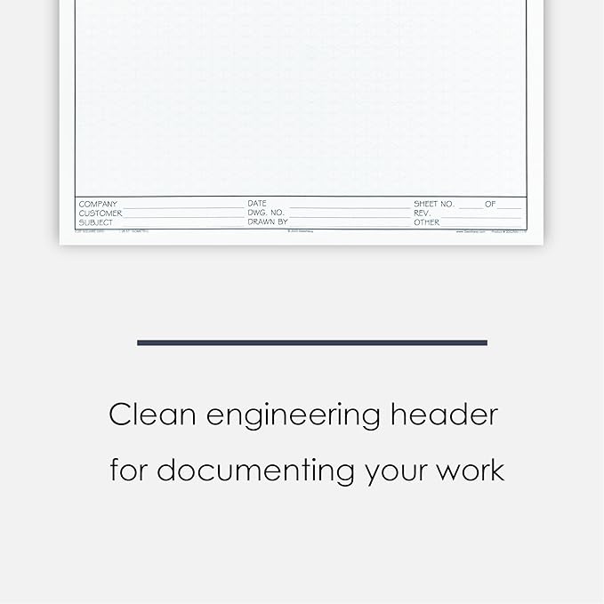 11" x 17" Isometric Graph Paper 50 Sheets Portrait - 0.25" Grid, Non-photo Blue, High Brightness, Drafting, Engineering, Art, 3D Design (1-Pack)