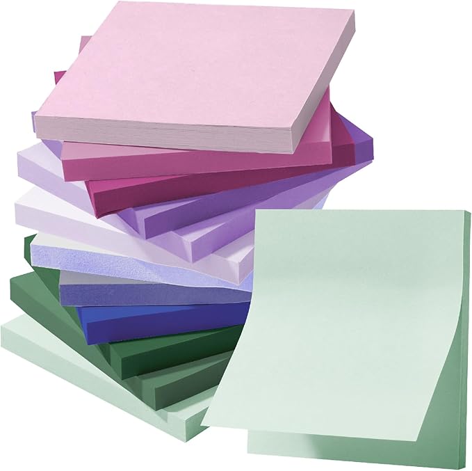 Mr. Pen- Sticky Notes, 3”x3”, 12 Pads, Mute Colors Sticky Notes, Sticky Note, Self-Stick Note Pads, Sticky Pads Sticky Notes Aesthetic, Colorful Sticky Notes, Sticky Notes Bulk Sticky Notes