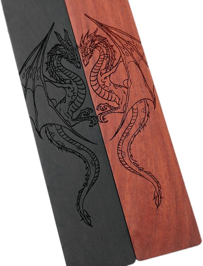 Dragon Bookmark Gift, Bookmarks for Men Boy, Cool Bookmarks, Book Marks for Adults Kids Fantasy Gifts for Men (Dragon)