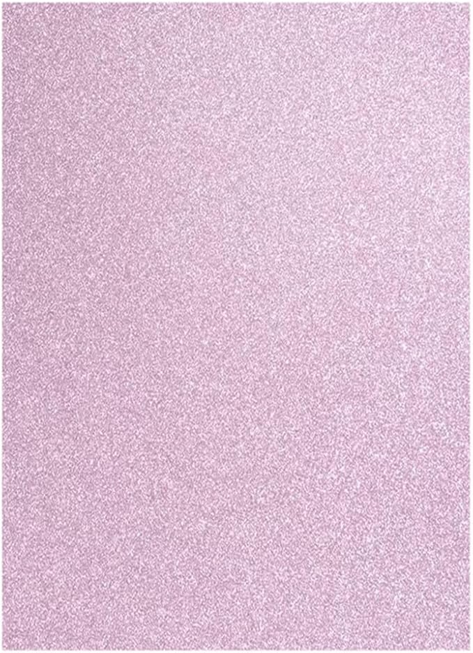 Baisunt 20 Sheets Pink Glitter Cardstock Paper for DIY Art Project, Scrapbook, Birthday Wedding Party Decoration 250GSM(8x12 In, Non Adhesive)