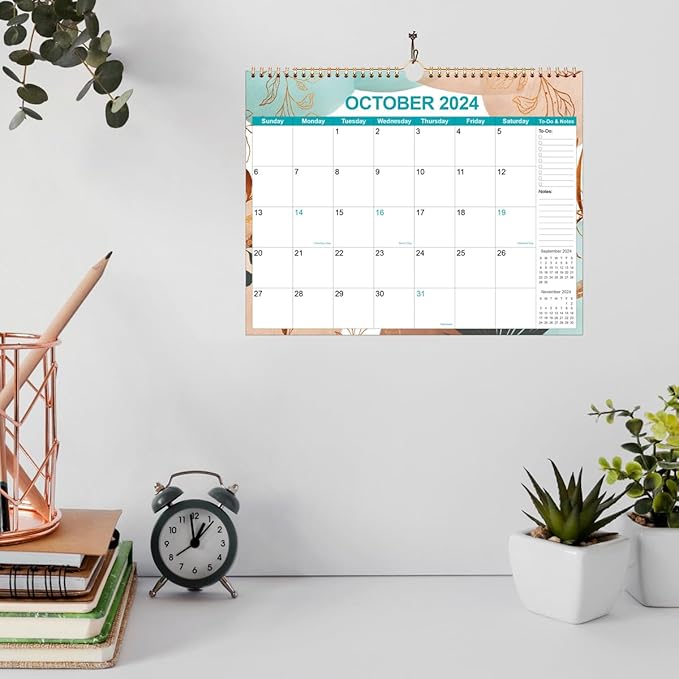 2025 Calendar - Calendar 2025-2026 18 Month Planner from January 2025 to June 2026, Calendar 2025 with Thick Paper, 11" x 14.5", Gold Leaf