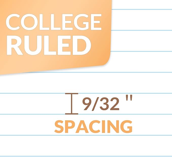 SUNEE Spiral Notebooks, 1-Subject, 5 Pack, College Ruled Paper, 8" x 10-1/2", 70 Sheets per Notebook,3-Hole Punched Paper, Pink,Purple, Blue, Green, Yellow Spiral Lined Notebooks for School,Work