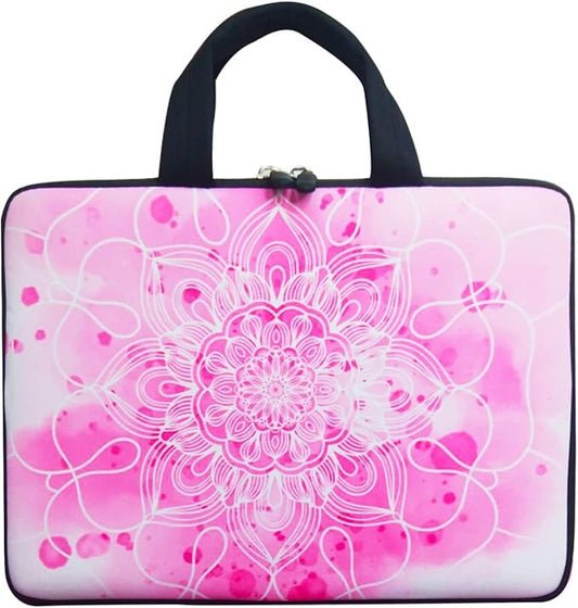 11 11.6 12 12.5 inch Laptop Carrying Bag Chromebook Case Notebook for Apple MacBook Air Samsung HP DELL Lenovo Asus (Pink Mandala)