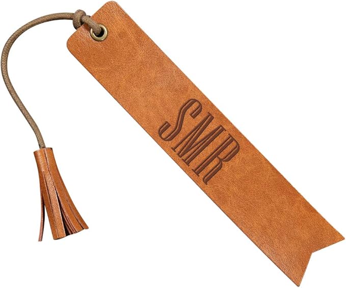 Personalized Name Monogram Bookmark Wedding Reader Leather Wedding Party Gift Engraved Wedding Reader (Custom Name Initial)