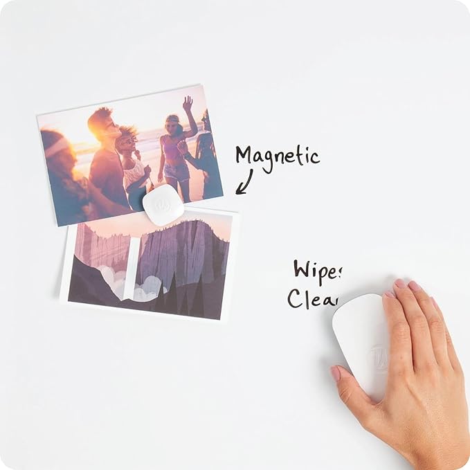 U Brands Contempo Magnetic Dry Erase Board, 11”x14”, Blush Pink Modern Frame, Includes Magnet and Marker