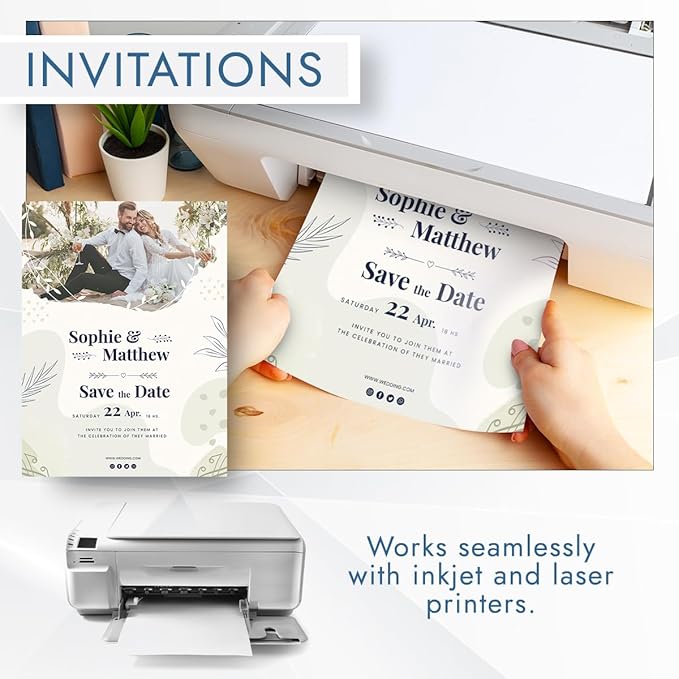 MOS Cardstock Paper – 11” x 14”, 250 GSM, 110 Sheets – Heavyweight Off White Poster Board Paper for Menus, Certificates & Crafts – Smooth Finish, Printer-Friendly