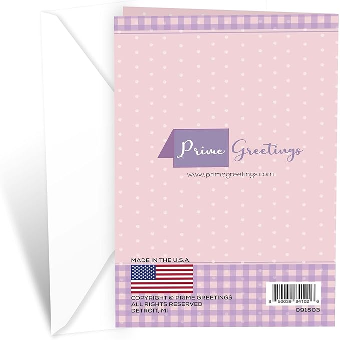 Prime Greetings Daughter In Law Mother's Day Card, Made in America, Eco-Friendly, Thick Card Stock with Premium Envelope 5in x 7.75in, Packaged in Protective Mailer