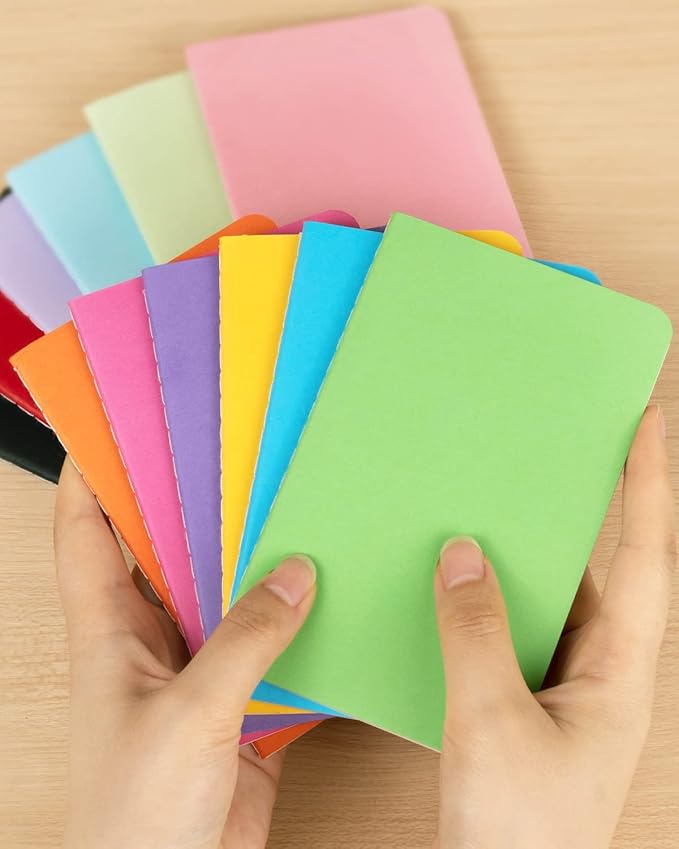 Gwybkq Small Lined Notepads Bulk 120 Pack Mini Journal Pocket Notebooks Set Colorful Cover Notebooks for Kids 3.5 x 5.5 Inches, 30 Sheets/60 Pages