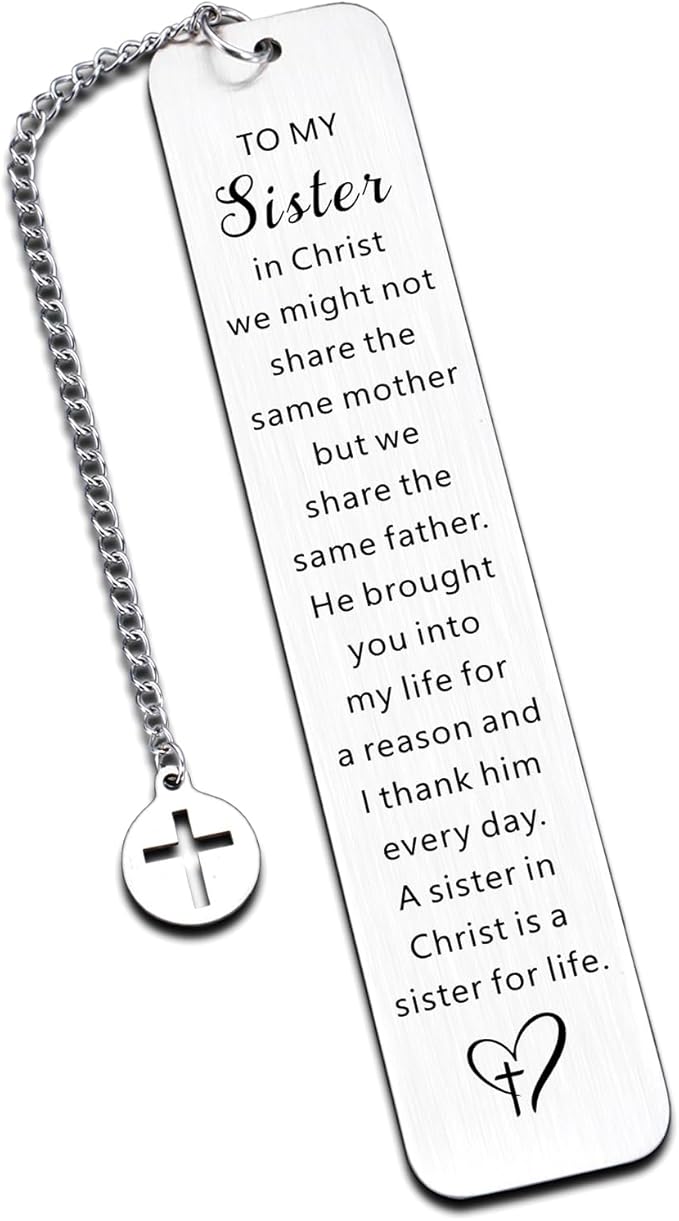 Sisters Gifts from Sister, Sister Religious Bookmark, Sister in Christ Gifts for Women, First Communion Gifts for Girls, Christian Gifts for Sisters, Sister Christmas Easter Confirmation Gifts