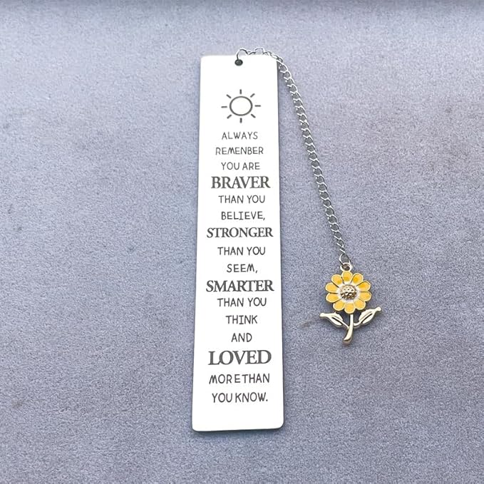 Inspirational Gifts Bookmarks for Girls Women Always Remember You are Braver Bookmark for Coworker Daughter Book Reader Lovers Gifts for Bookworm Encouragement Gift for Niece