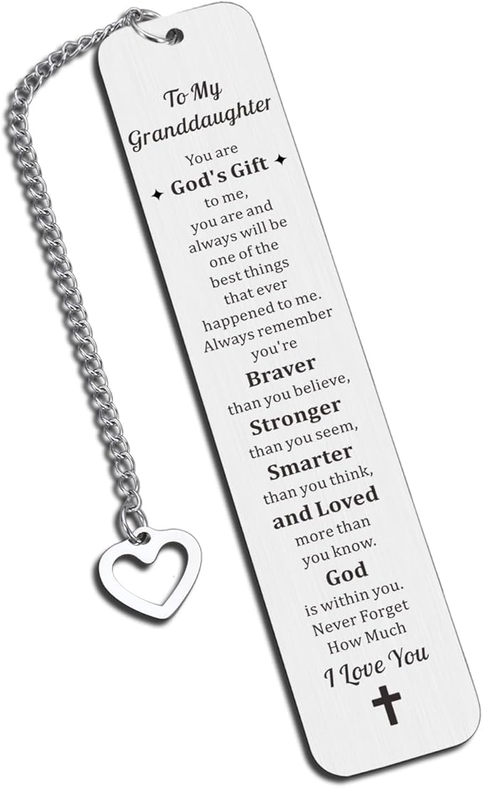 Christmas Bookmarks for Girls Kids, Stocking Stuffers for Granddaughter Teens 16-18, Christmas Gifts for Granddaughter, Granddaughter Gifts from Grandma, Birthday Gifts for Granddaughter