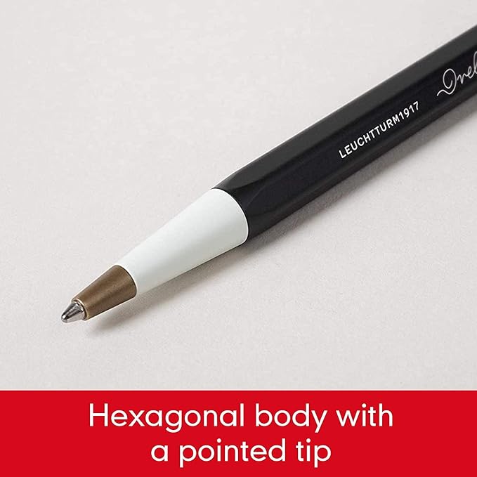 LEUCHTTURM1917 - Drehgriffel Writing Pen (Red) - Ballpoint Pen with Royal Blue Ink Included