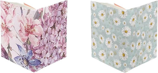 Daisy 2 Pack Book Sleeve Cover, Peach Blossom Jumbo and Easy to Put On Book Protector Cover for Girls and Boys, Stretchable Washable Book Sox