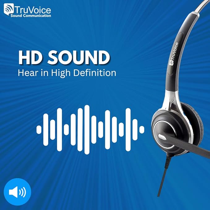 TruVoice HD-700 Premium Headset with HD Sound and Ultra Noise Canceling Microphone - Compatible with Cisco 6000, 7800 and 8800 Series Phones and 7931 7940 7941 7942 7945 7960 7961 7962 7965 7970 7975