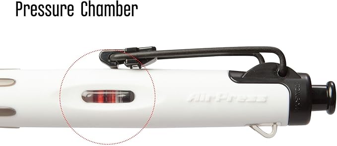 Tombow 56068 AirPress Ballpoint Pen, White, 1-Pack. Pressurized Pen Easily Writes Overhead and on Wet Paper