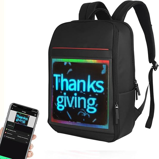 LED Backpack with Programmable Display, Bluetooth Connectivity (Large 25L)