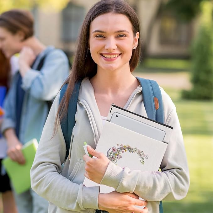 Monogrammed Book Sleeve Floral C Initial Book Pouch Book Accessories Book Lovers Gifts Waterproof Book Cover Book Protector Bookish Gifts Personalized Gifts for Women Girls Readers Bride Mom