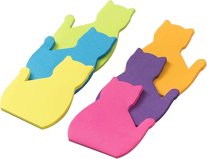 360 Sheets Cat Sticky Notes Set, Cat Lover Gifts for Women, Cute Cat Office Supplies, Office Desk Accessories for Work School Office