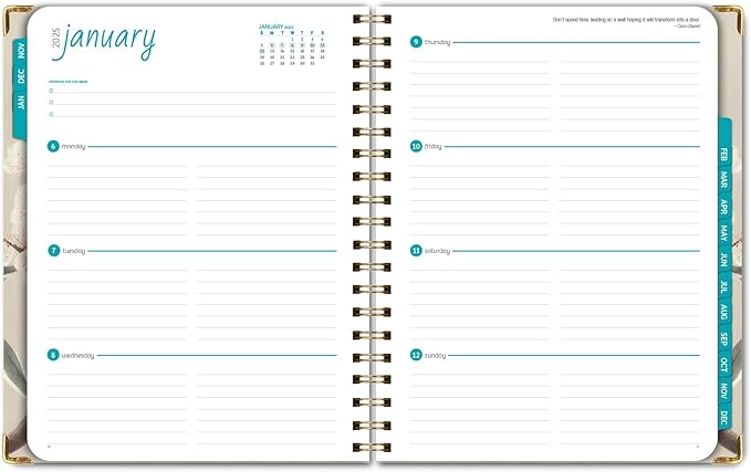 HARDCOVER 2025 Planner, 8.5"x11": 14 Months (November 2024 - December 2025), Daily Weekly Monthly Planner, Yearly Agenda, Bookmark, Pocket Folder and Sticky Note Set (Orchid)