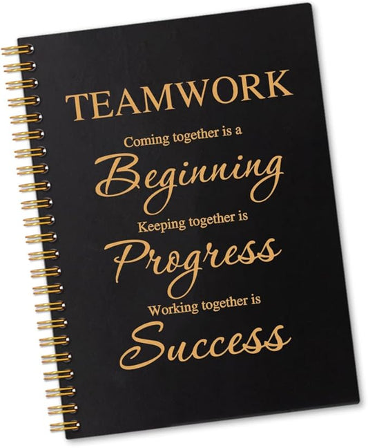 Teamwork Coming Together is The Beginning 160 Blank Pages Spiral Notebook, Team Notebooks for Employees, Job Promotion Gifts, Teamwork Gifts for Coworkers, Office Team Work Gifts for Colleague