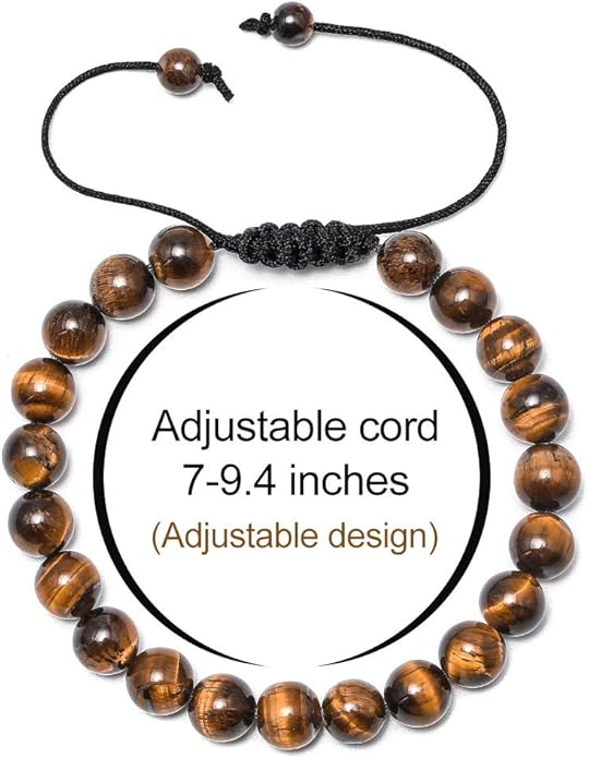 M MOOHAM Natural Stone Bracelets for Men - 8mm Tiger Eye | Matte Agate | Lava Rock Bracelets for Men Teen Boys Gifts Birthday Anniversary Christmas Gifts for Men Teens