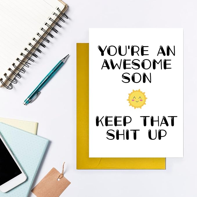 Birthday Card for Son,Funny Son Birthday Card, Birthday Card Son, Birthday Card Son in Low, Happy Birthday Son Card, To My Son from Mom Dad, Gifts for Adult Son Gift Ideas, Birthday Card Son Adult